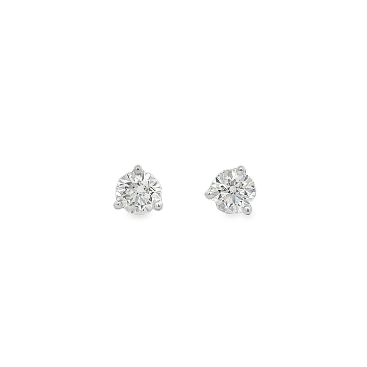 Diamond Stud Earrings 1.43 Carat Martini Set