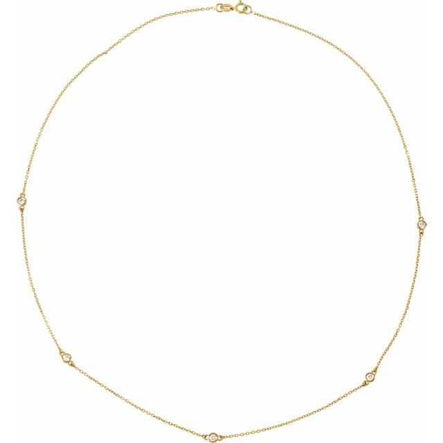 14K Gold Lab-Grown Diamond Necklace - Options Available