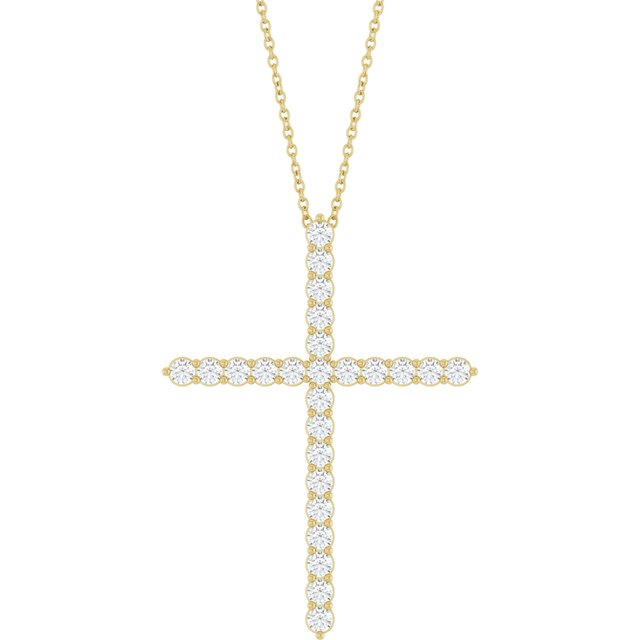 Natural Diamond Cross Necklace - Options Available