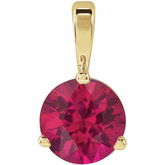 14K Gold & Platinum 3-Prong Basket Pendant - Options Available