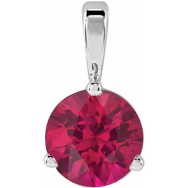14K Gold & Platinum 3-Prong Basket Pendant - Options Available