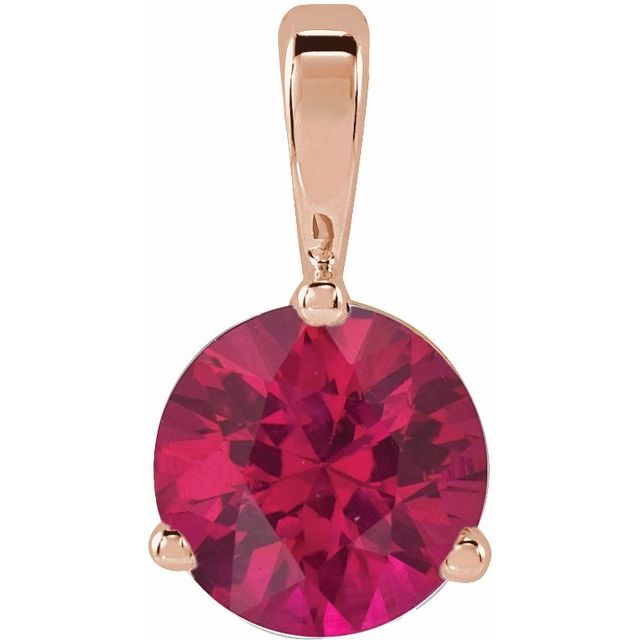 14K Gold & Platinum 3-Prong Basket Pendant - Options Available