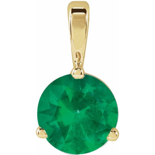 14K Gold & Platinum 3-Prong Basket Pendant - Options Available