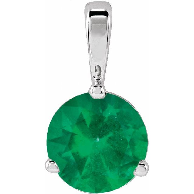 14K Gold & Platinum 3-Prong Basket Pendant - Options Available