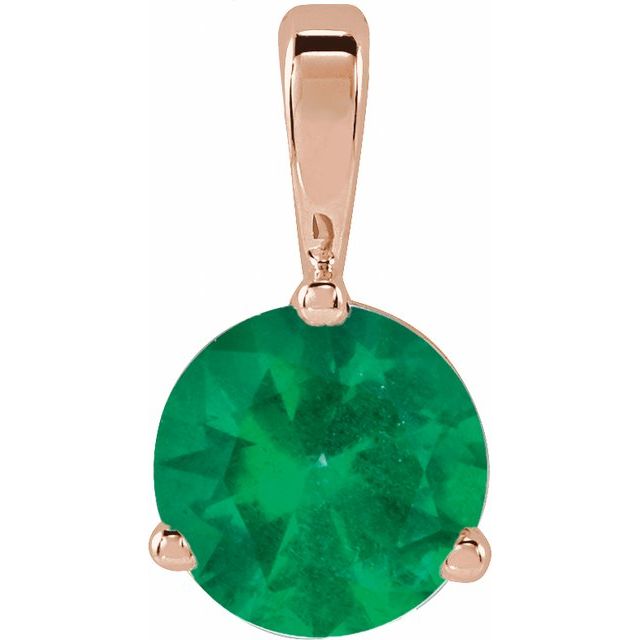 14K Gold & Platinum 3-Prong Basket Pendant - Options Available