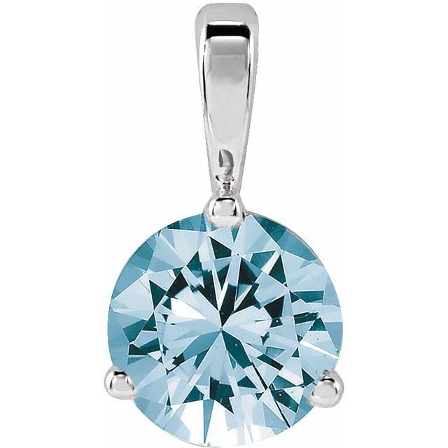 14K Gold & Platinum 3-Prong Basket Pendant - Options Available