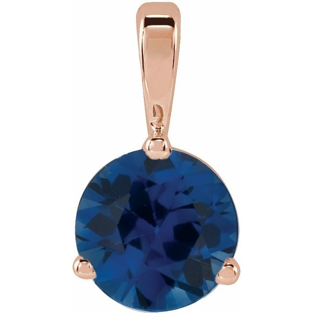 14K Gold & Platinum 3-Prong Basket Pendant - Options Available