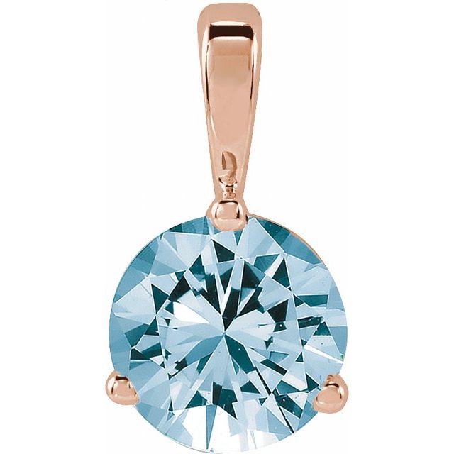 14K Gold & Platinum 3-Prong Basket Pendant - Options Available