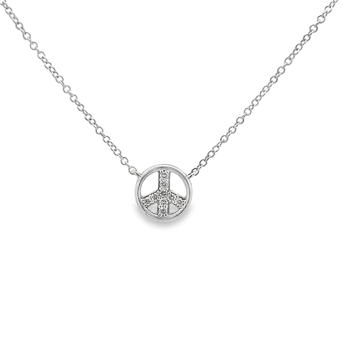 Diamond .07ct Peace Necklace