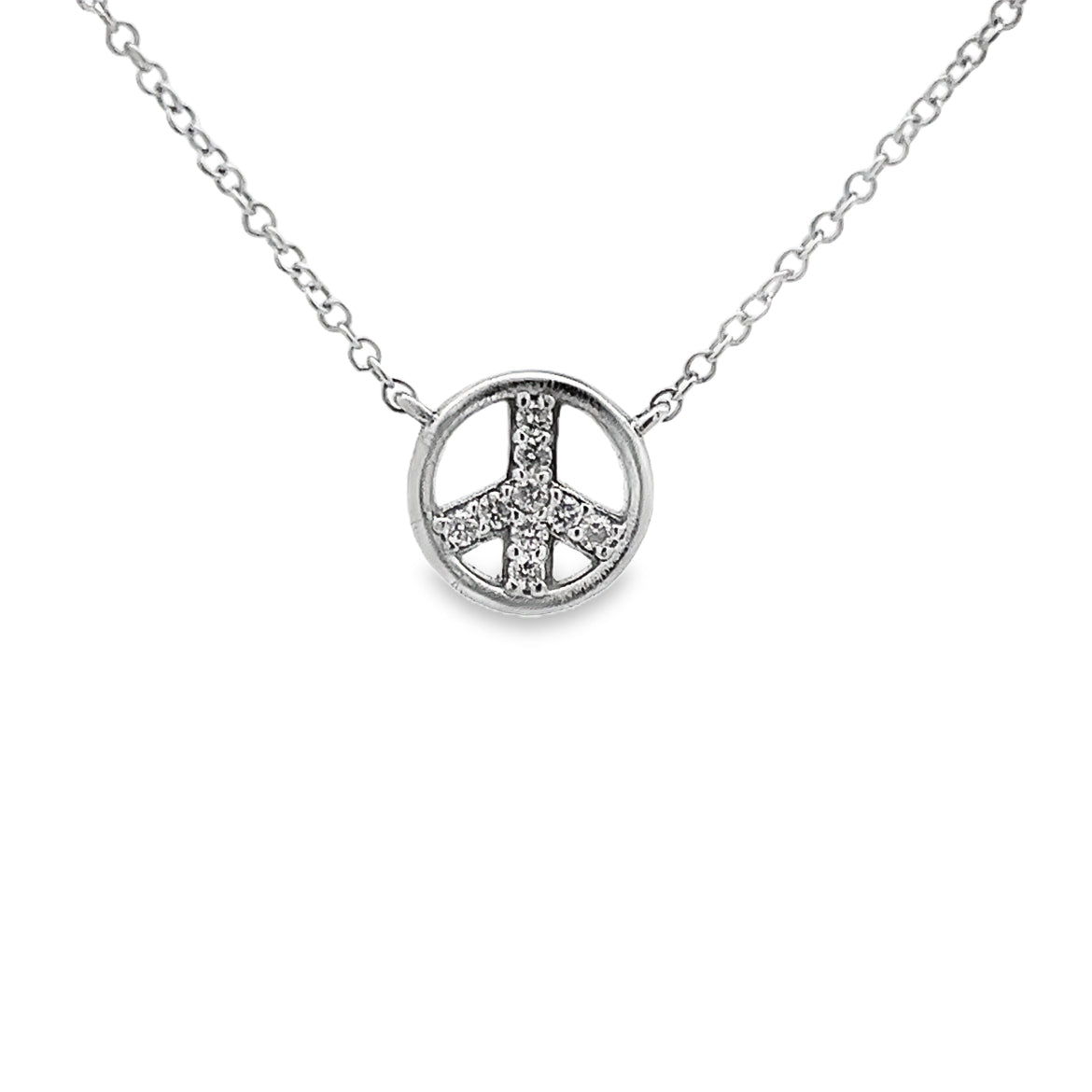 Diamond .07ct Peace Necklace