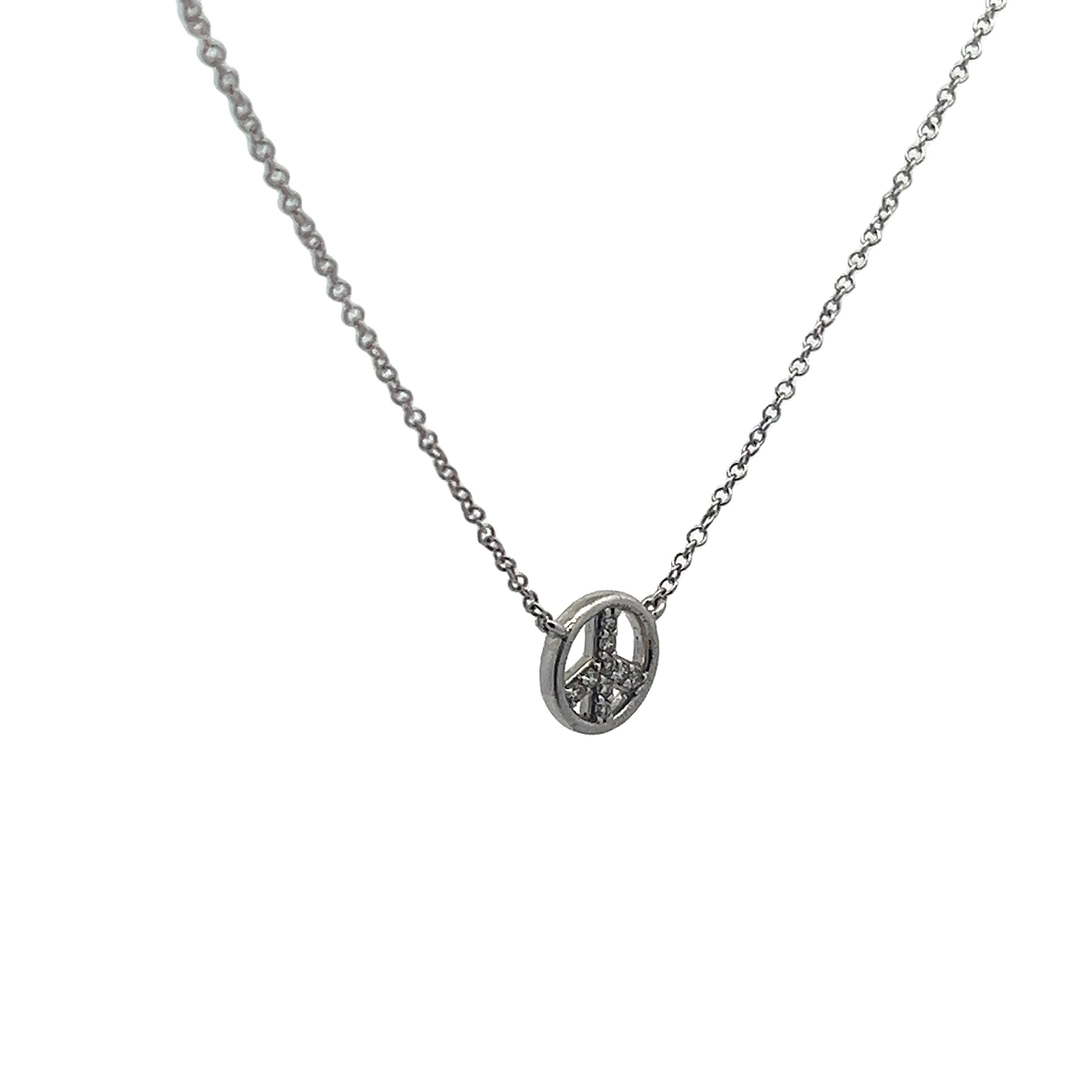 Diamond .07ct Peace Necklace