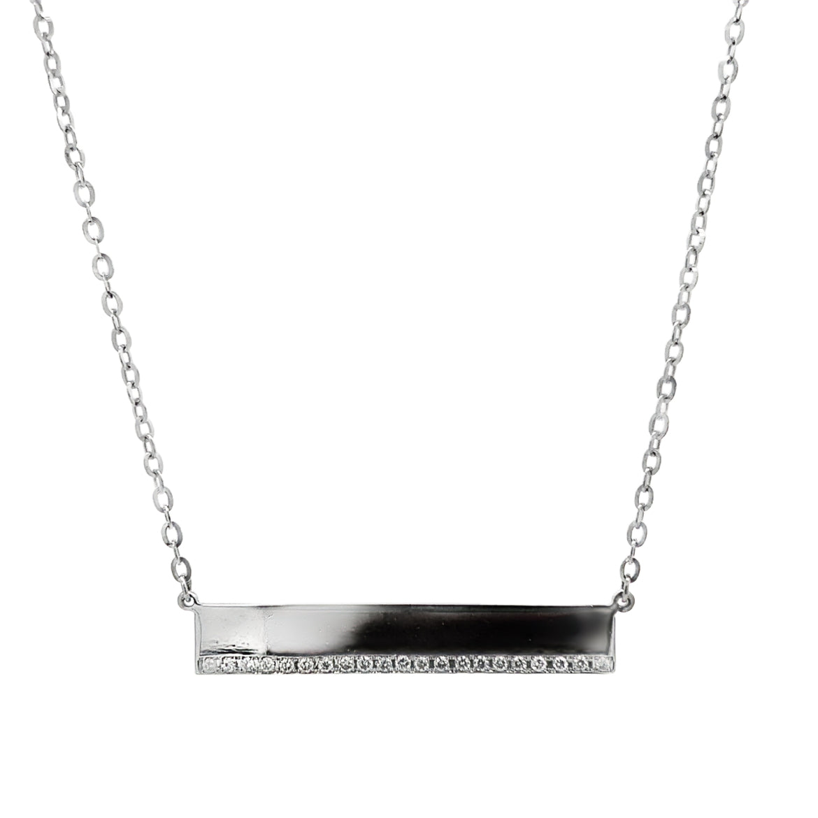 Diamond Bar Necklace