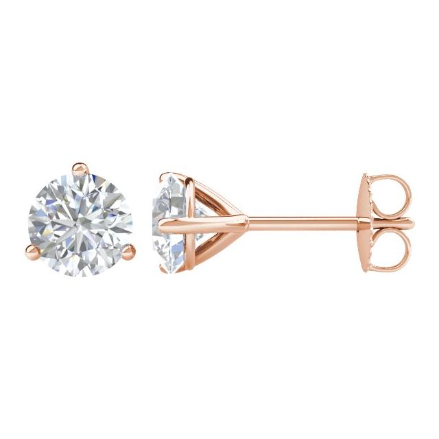 Gold Natural Diamond Stud Earrings - Options Available