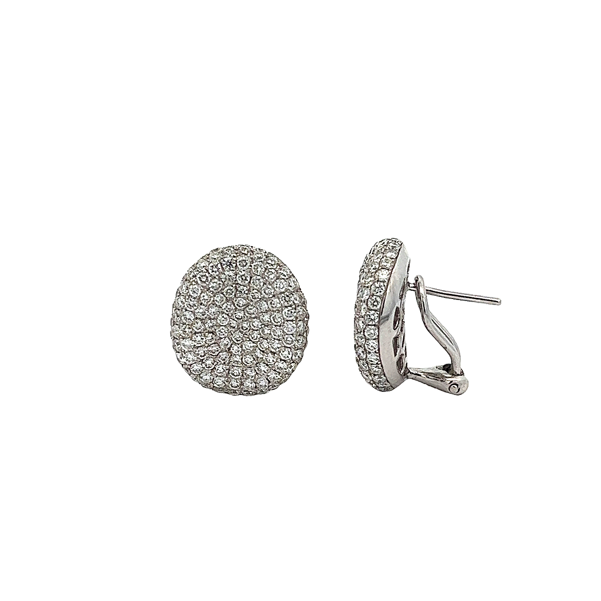 White Gold 2.85ctw Pave Earrings