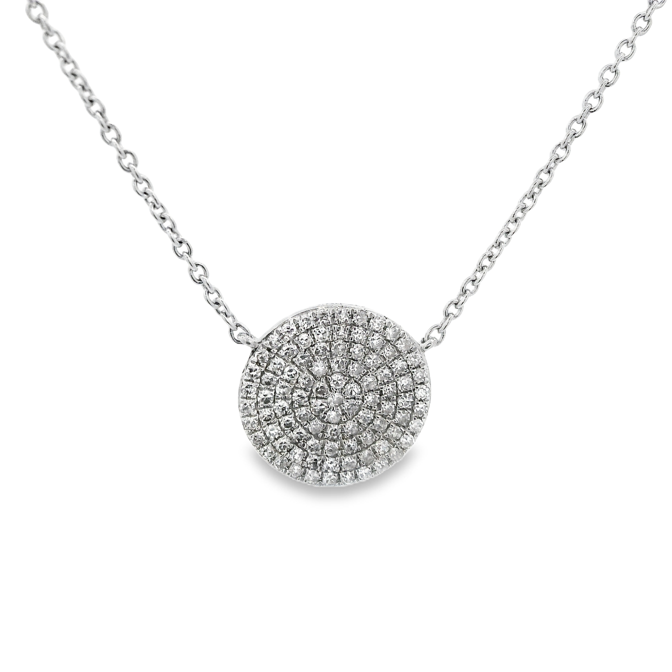 White Gold .30ct Diamond Pave Necklace