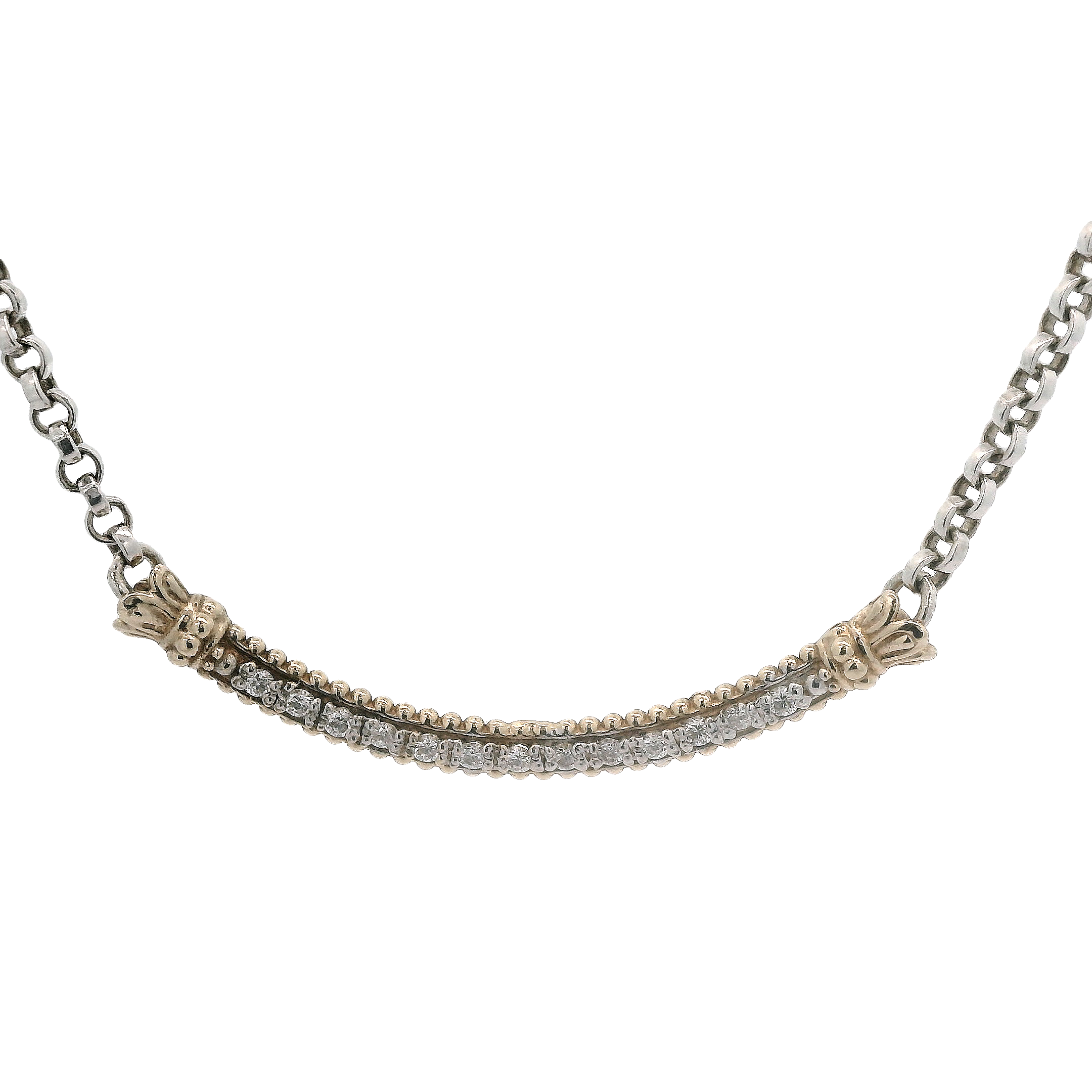 Vahan .13ct Sterling Silver Diamond Necklace