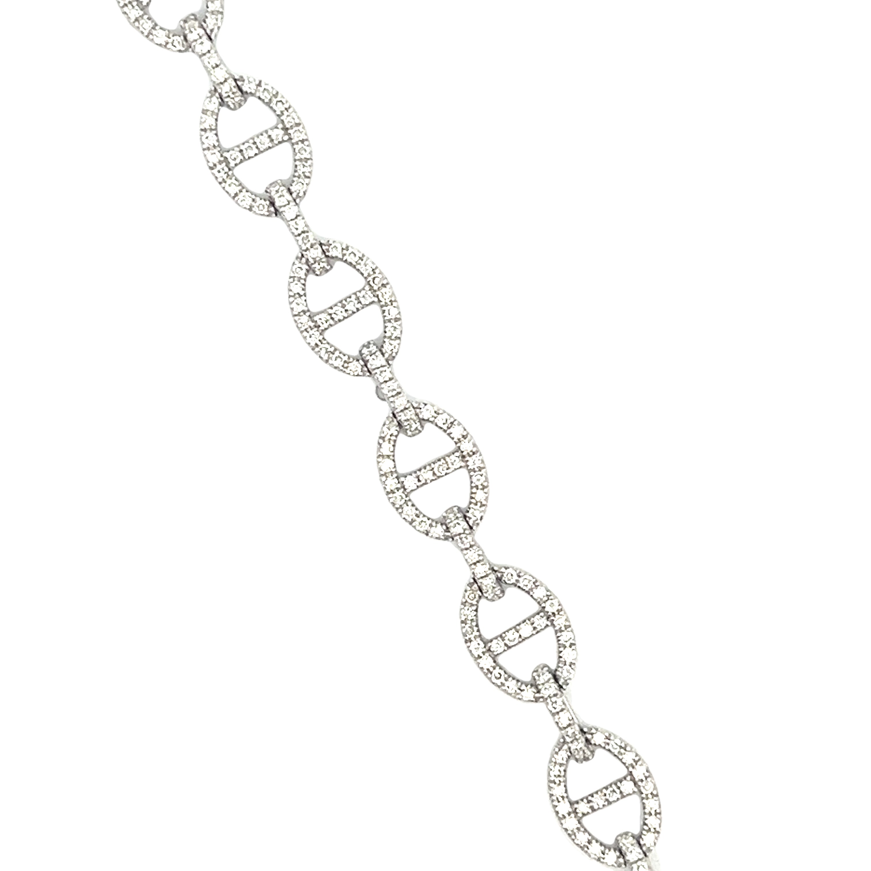 14K White Gold 2.27ctw Diamond Bracelet