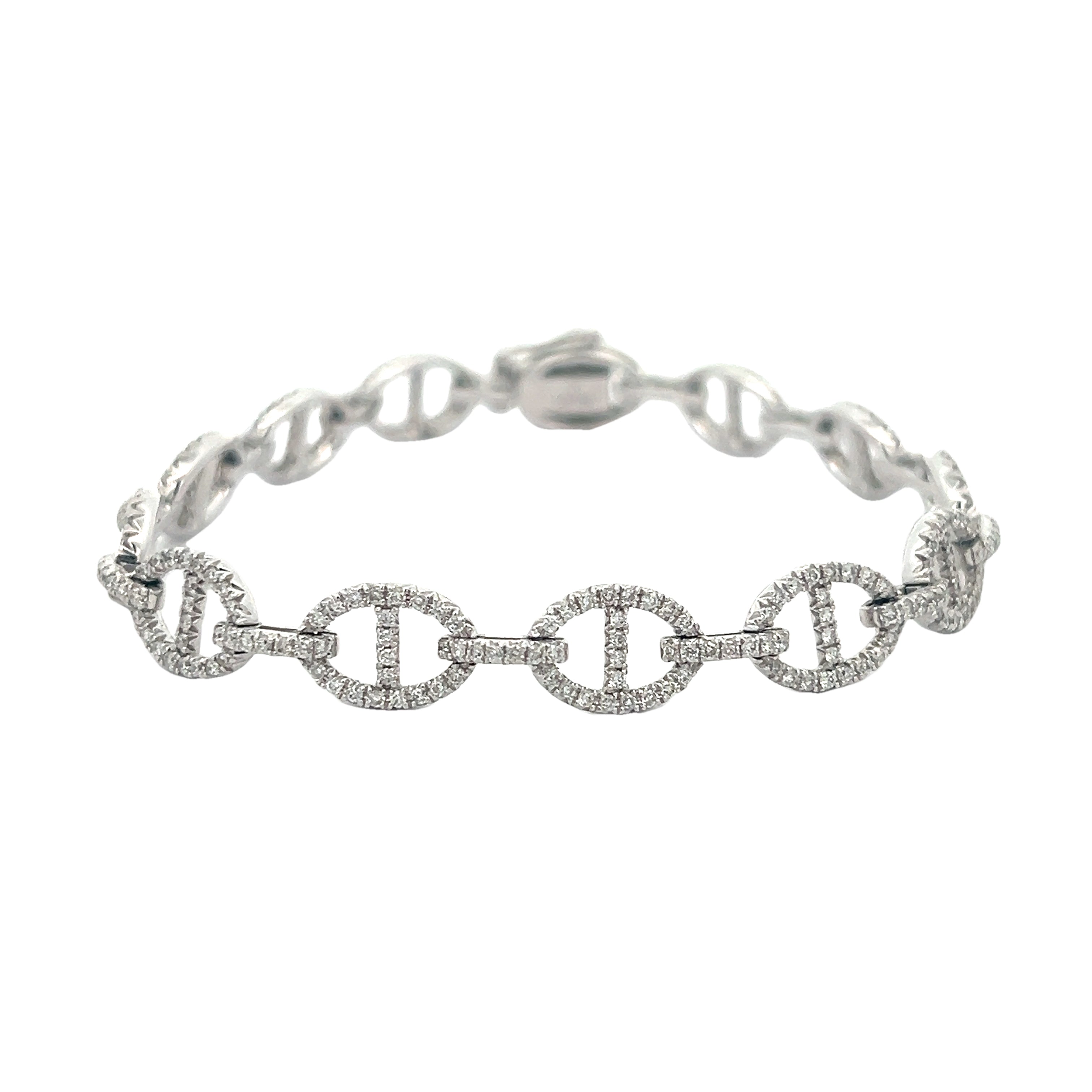 14K White Gold 2.27ctw Diamond Bracelet