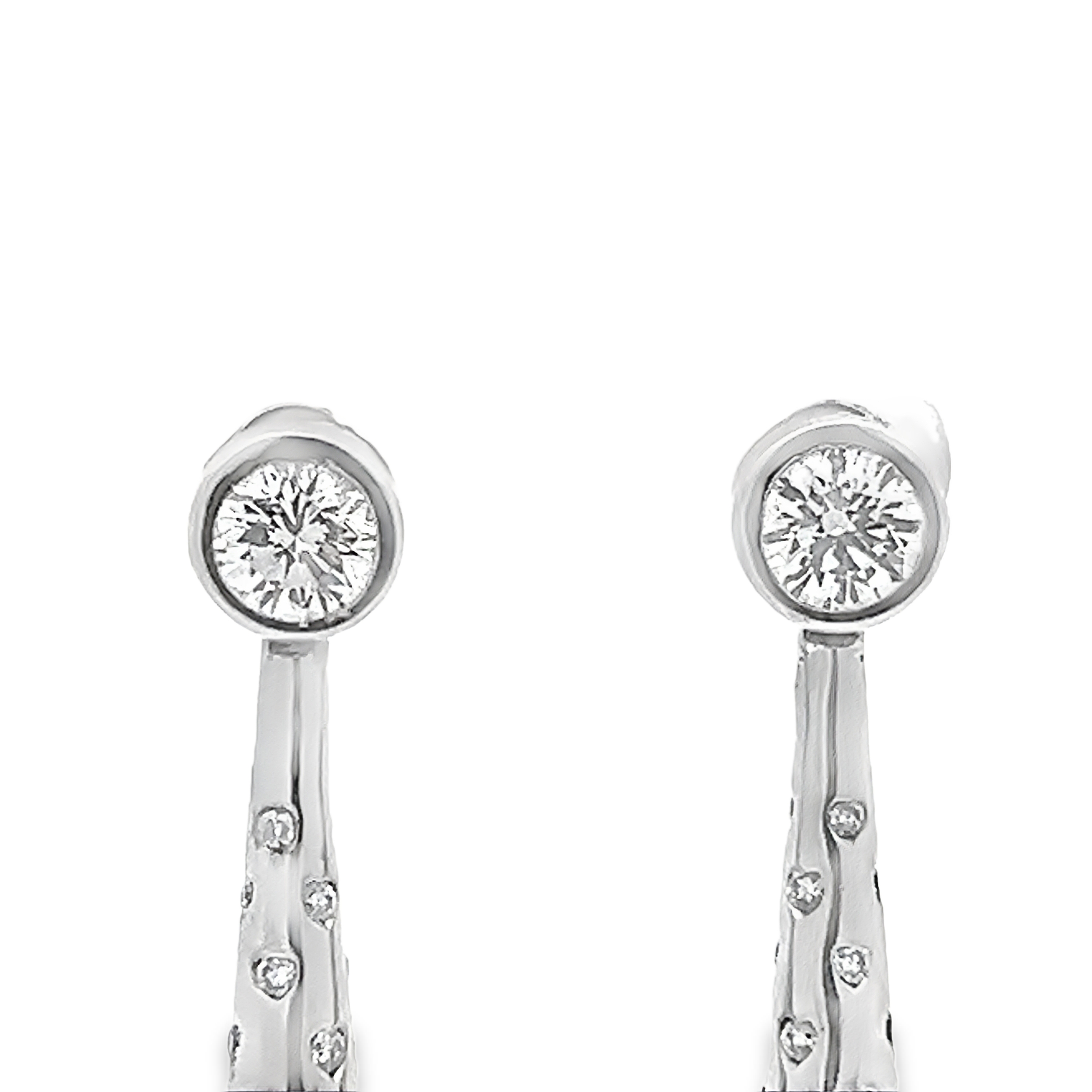 White Gold 2.50ct Diamond Dangle Earrings