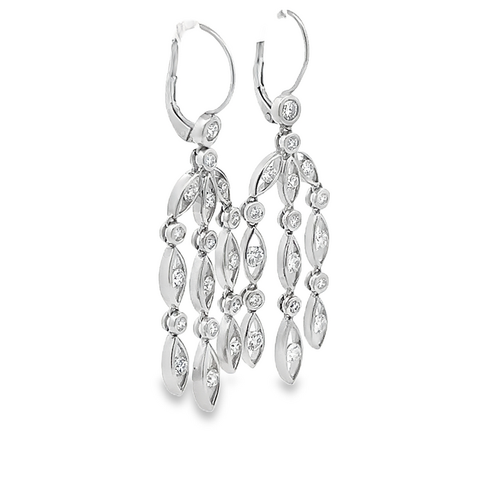White Gold 2.00ct Diamond Chandelier Earrings