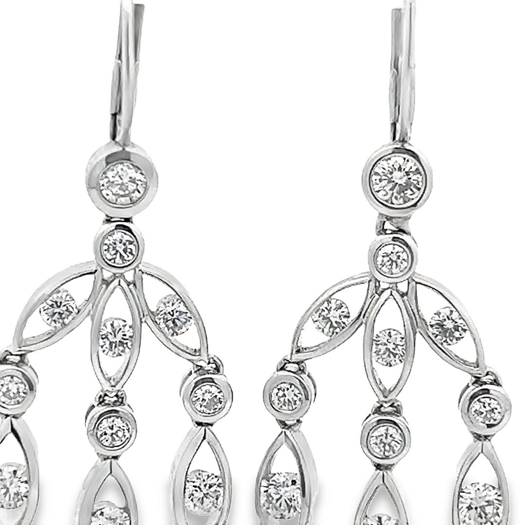 White Gold 2.00ct Diamond Chandelier Earrings