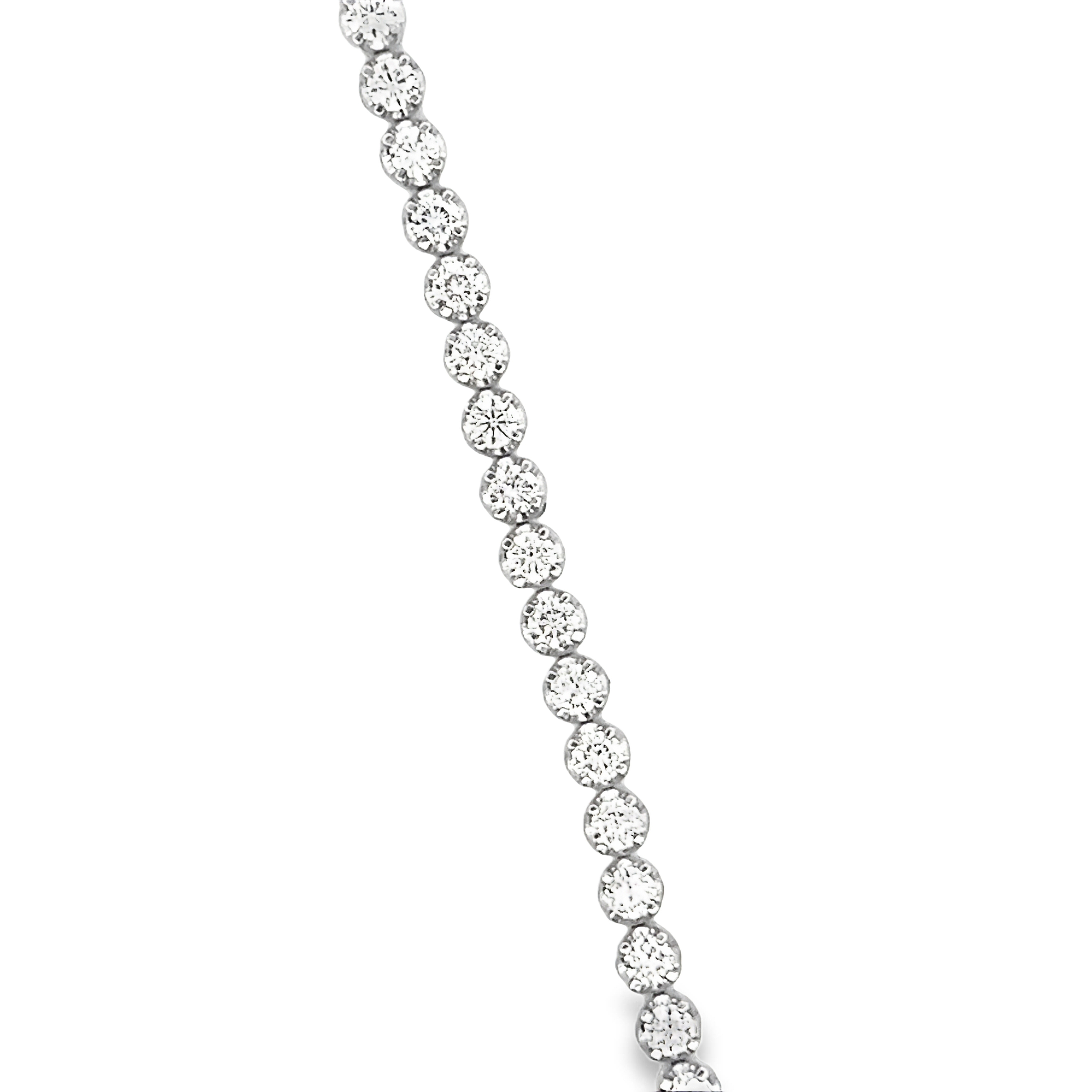 White Gold Lab Grown Diamond 3.58ct Tennis Bracelet