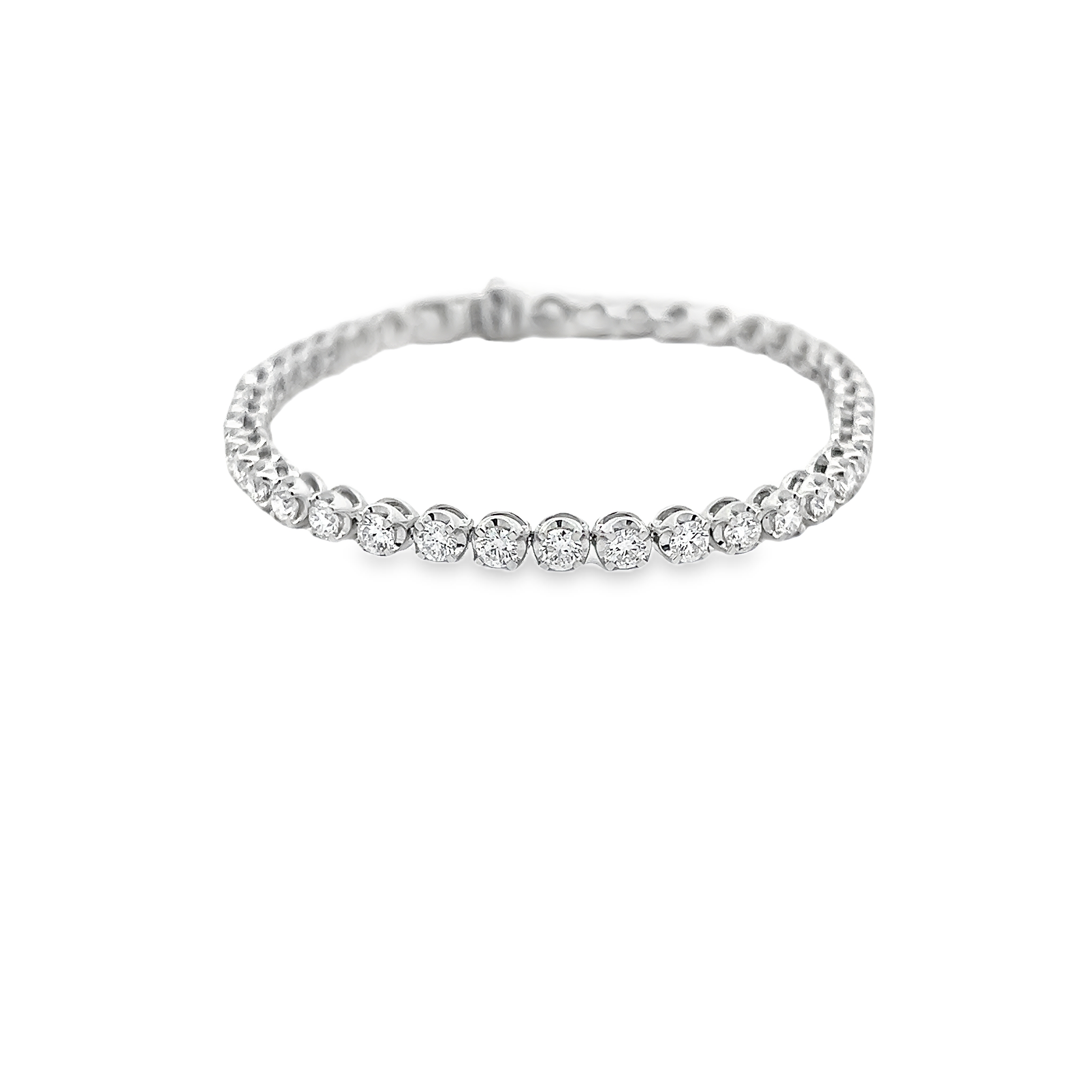 White Gold Lab Grown Diamond 3.58ct Tennis Bracelet