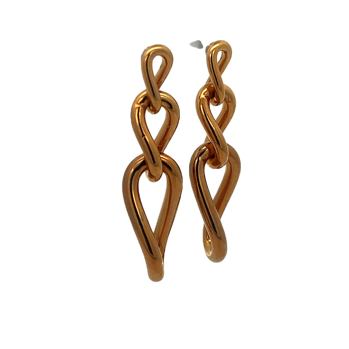 Bronze Dangle Link Earrings