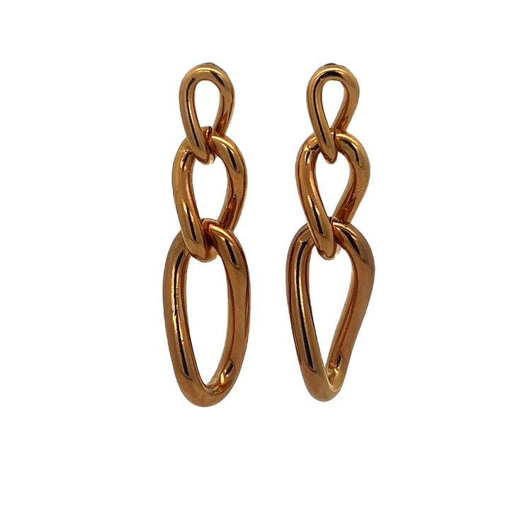 Bronze Dangle Link Earrings