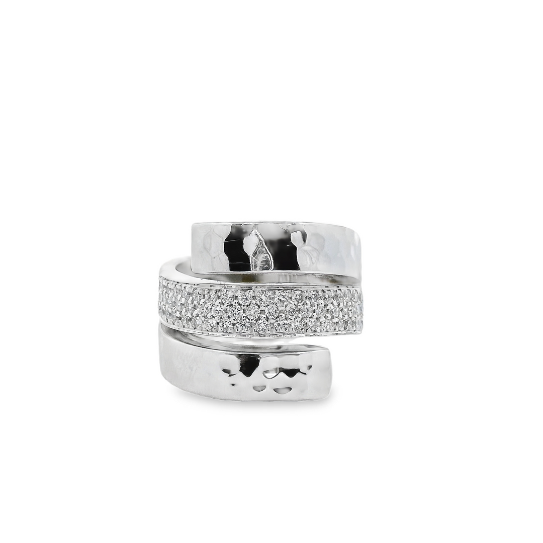Diamond Hammered Ring