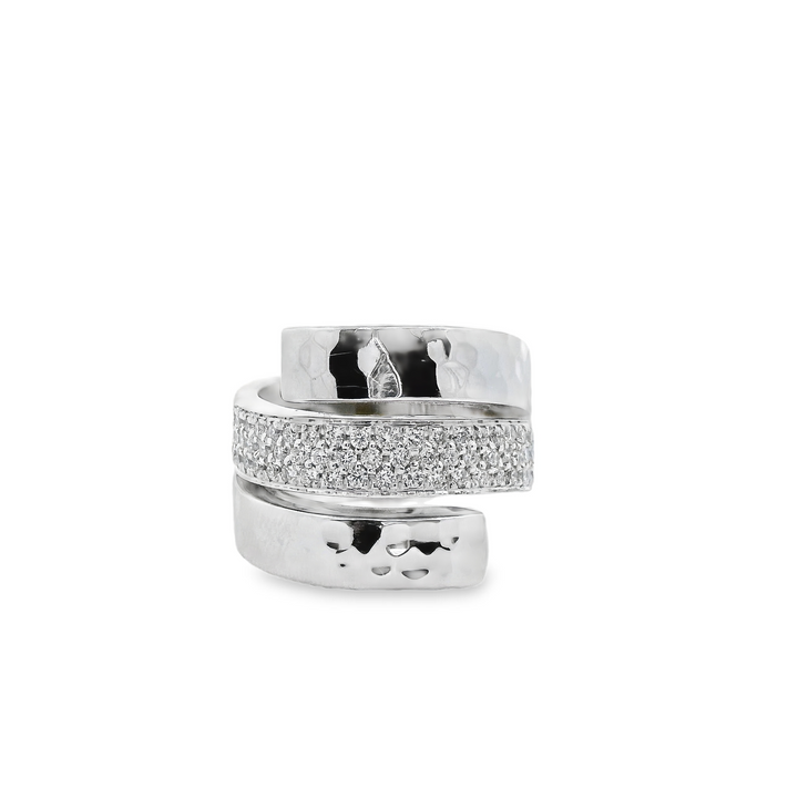 Diamond Hammered Ring