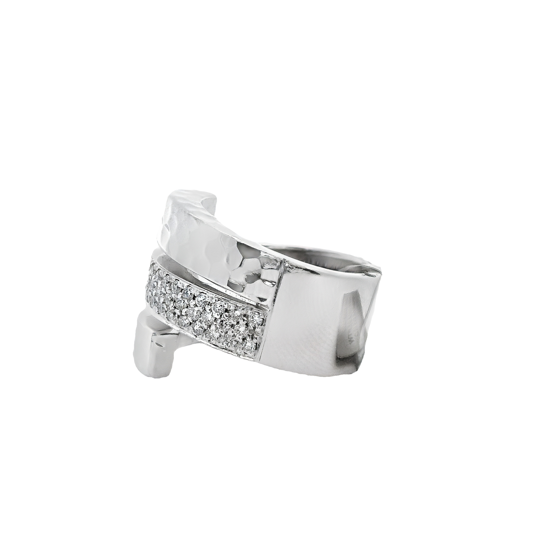 Diamond Hammered Ring