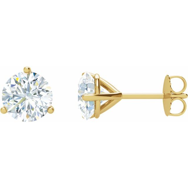 Gold Natural Diamond Stud Earrings - Options Available