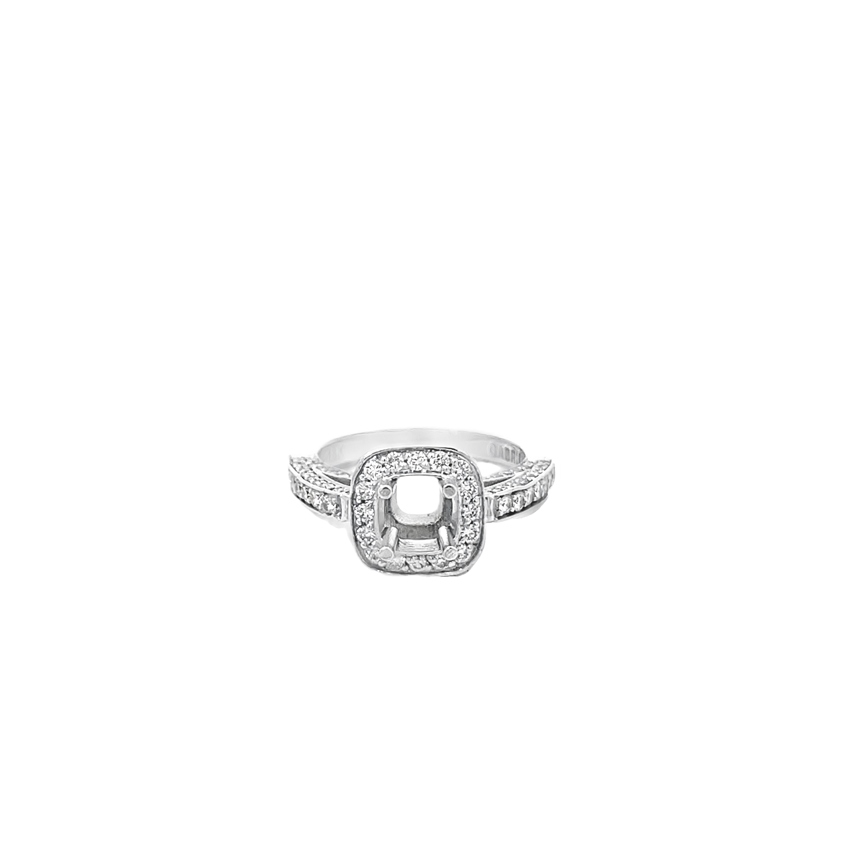 White Gold Diamond Semi Mount 1.50 Carats with Band
