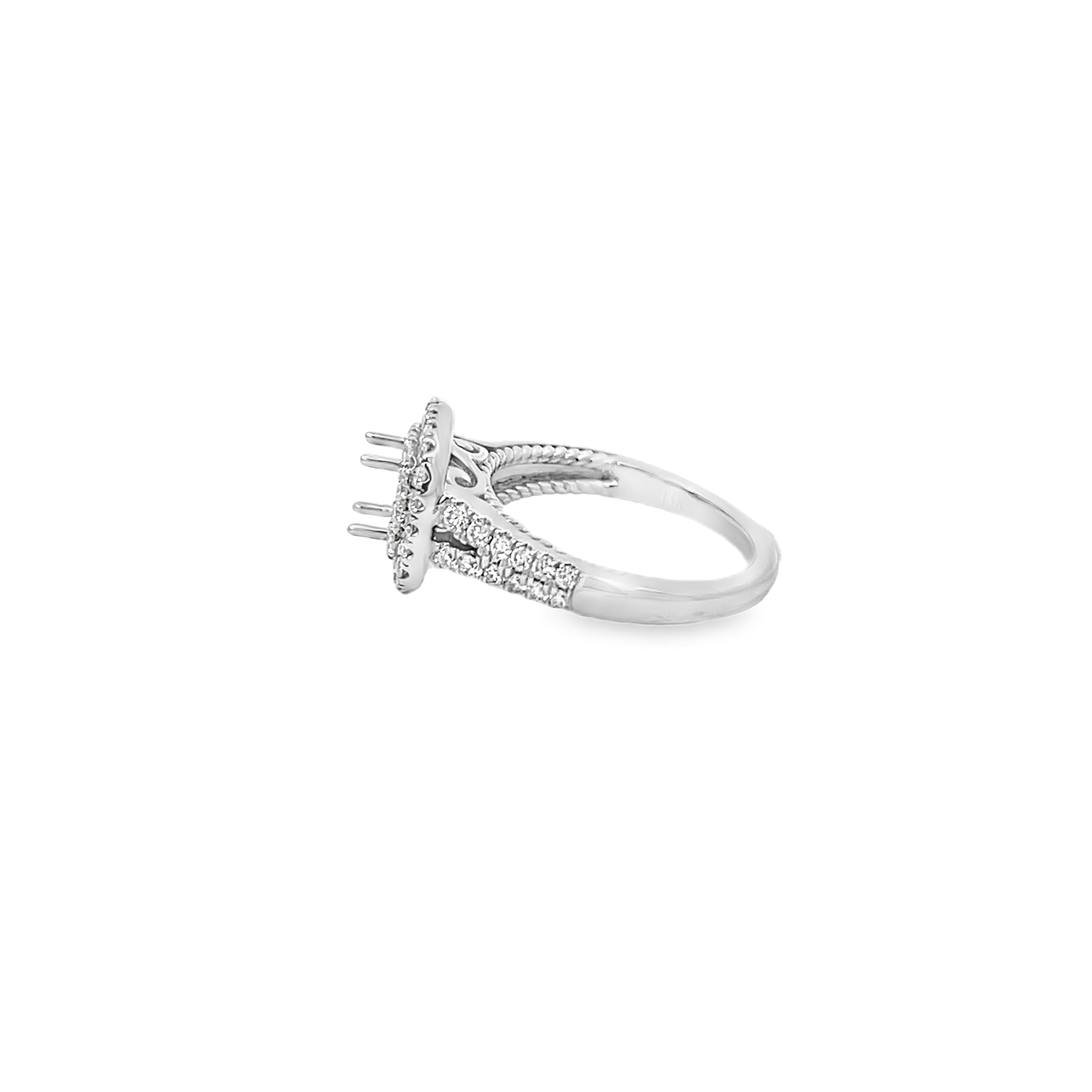 White Gold 1.00 Carat Total Diamond Mounting