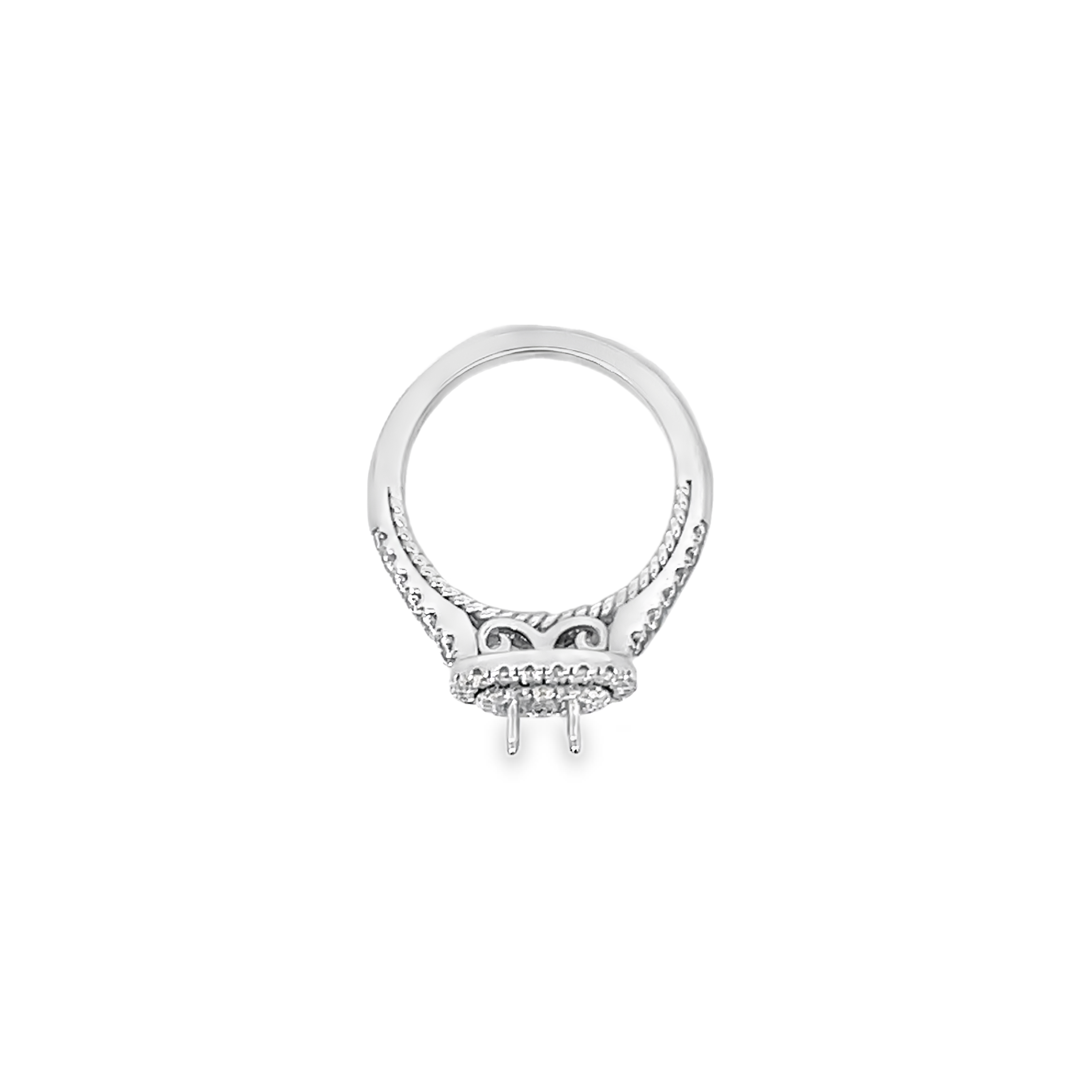 White Gold 1.00 Carat Total Diamond Mounting