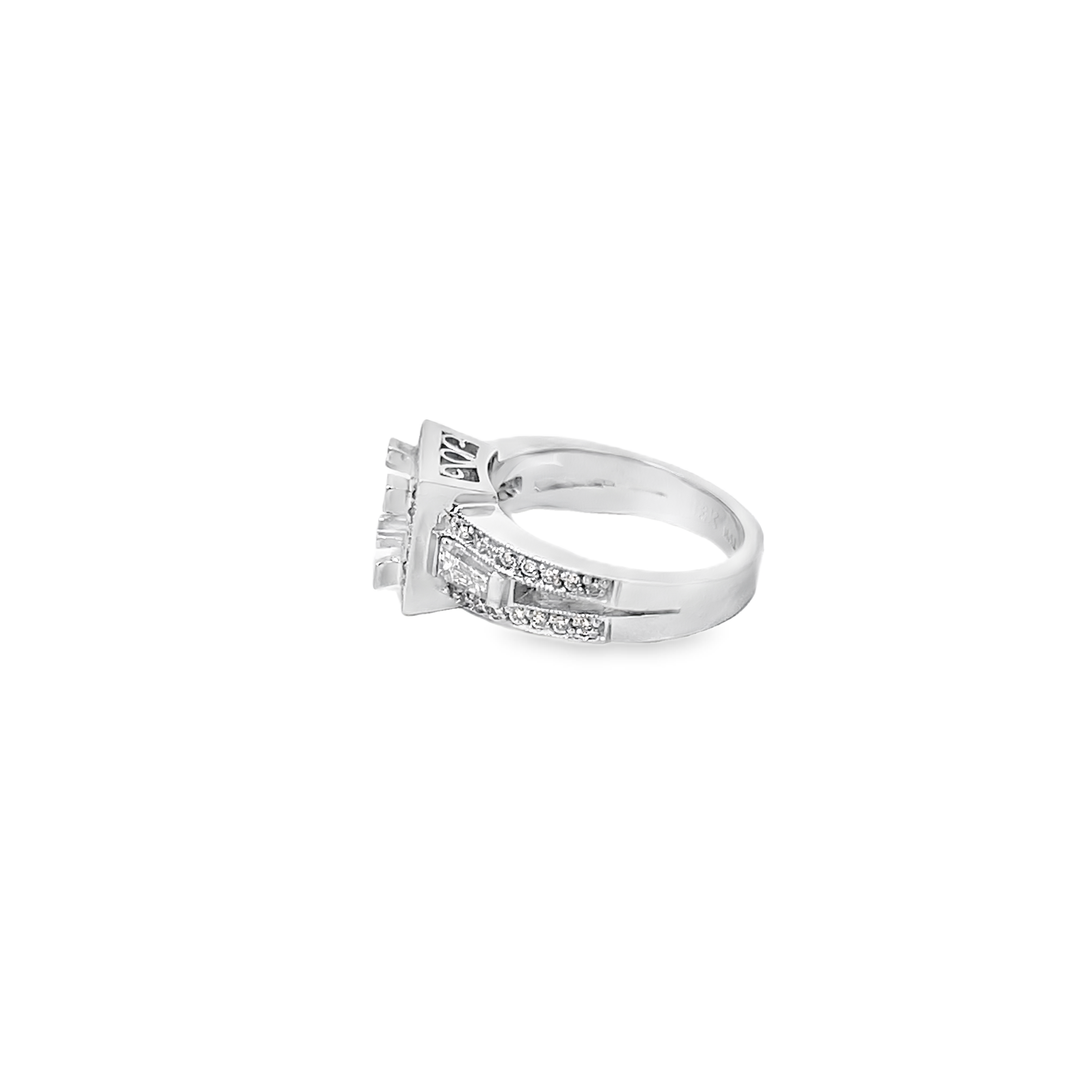White Gold 0.96 Cart Semi Mounting