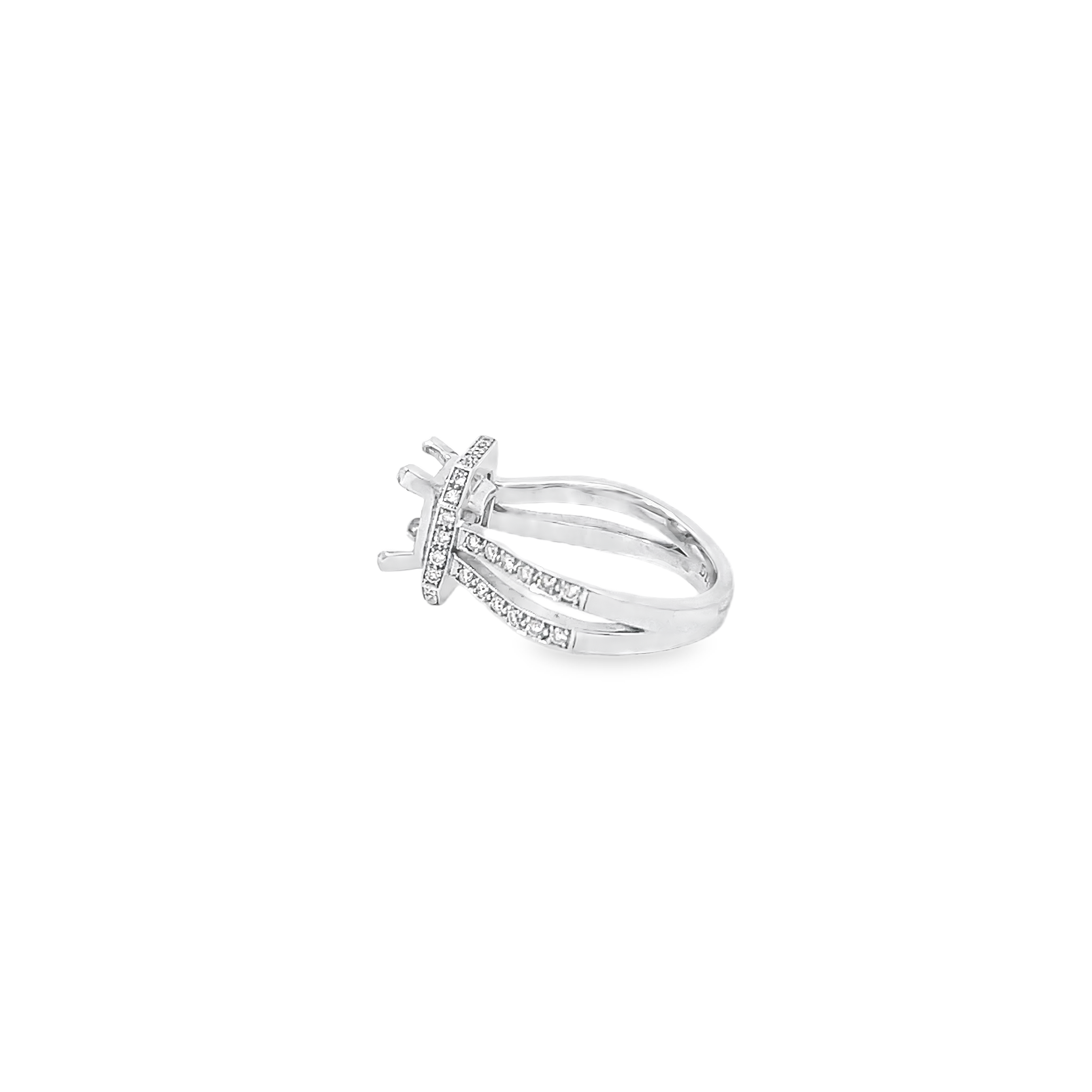 White Gold 0.75 Carat Semi Mounting