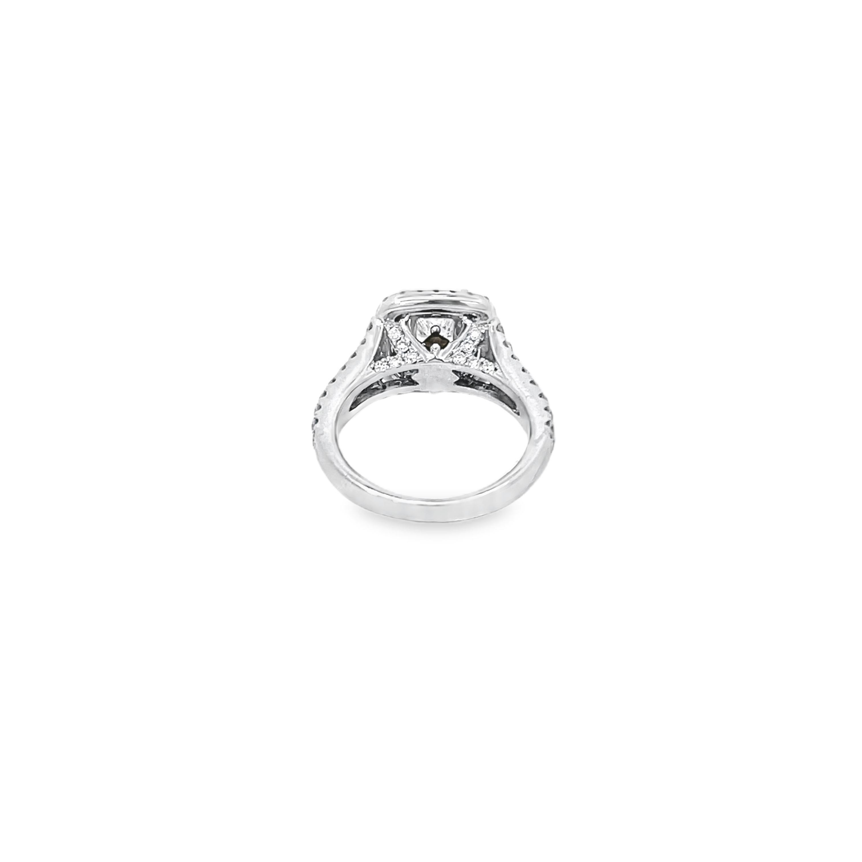 White Gold Princess 2.00 Carats Halo Style Ring