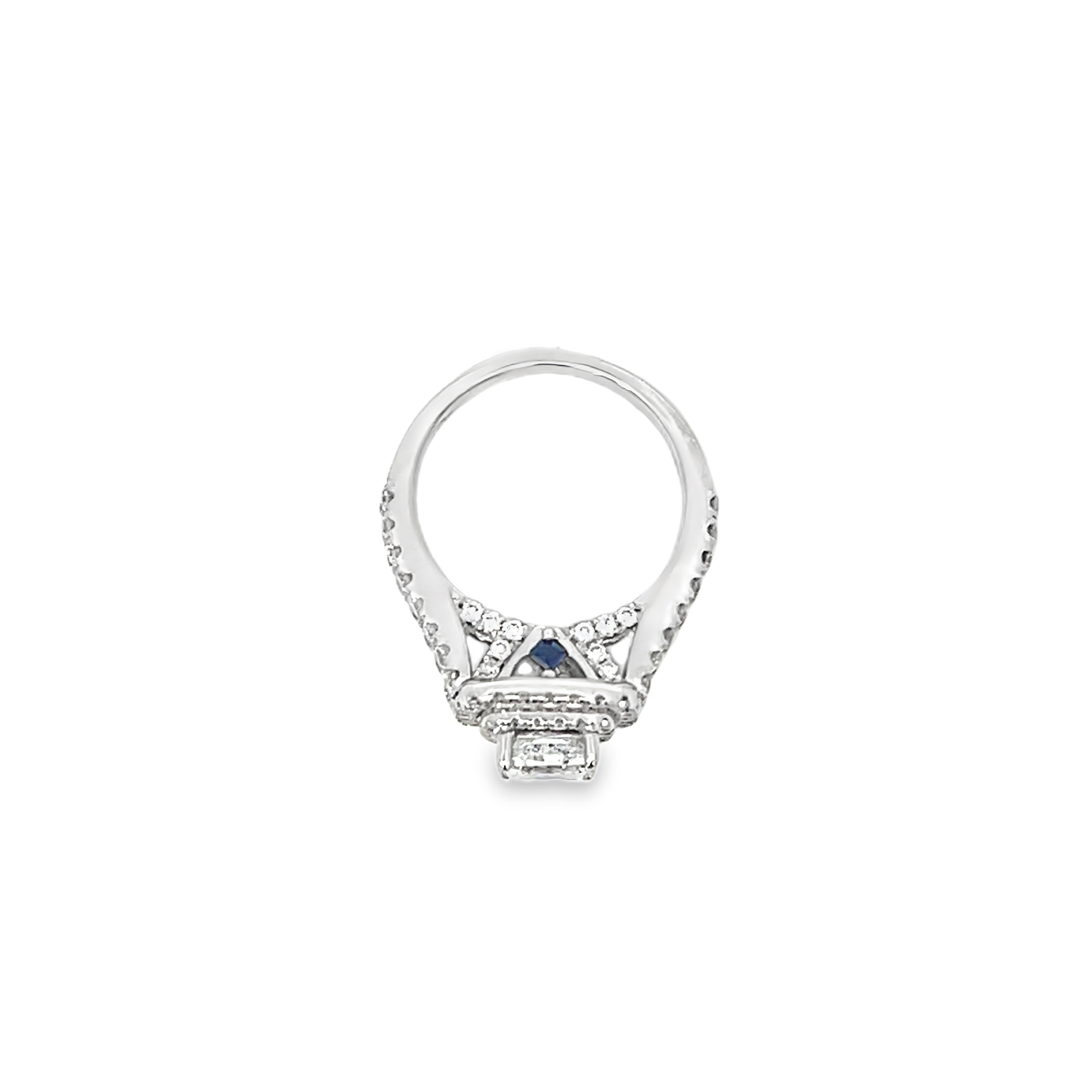 White Gold Princess 2.00 Carats Halo Style Ring