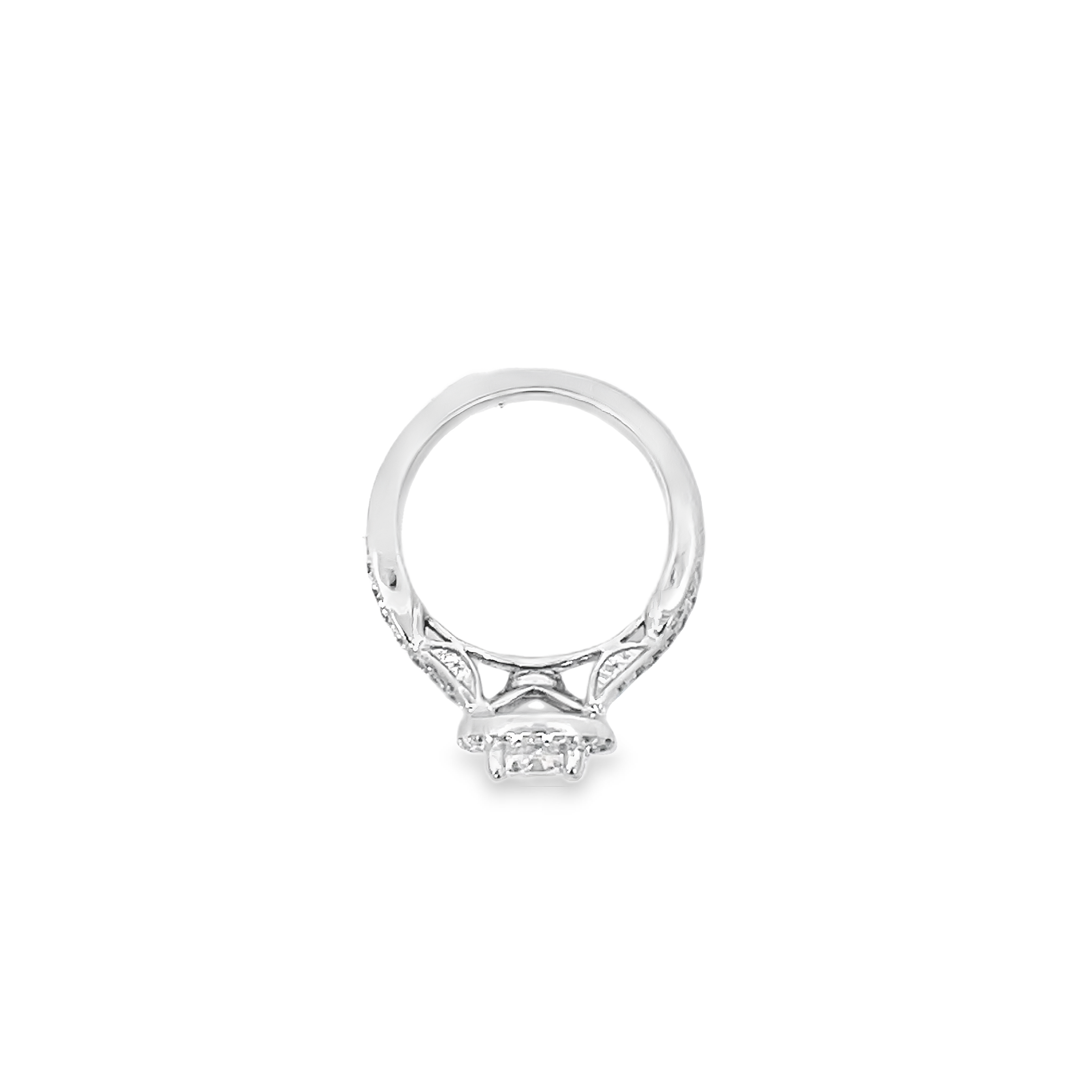 White Gold Halo Style Round Center 1.70 Carats