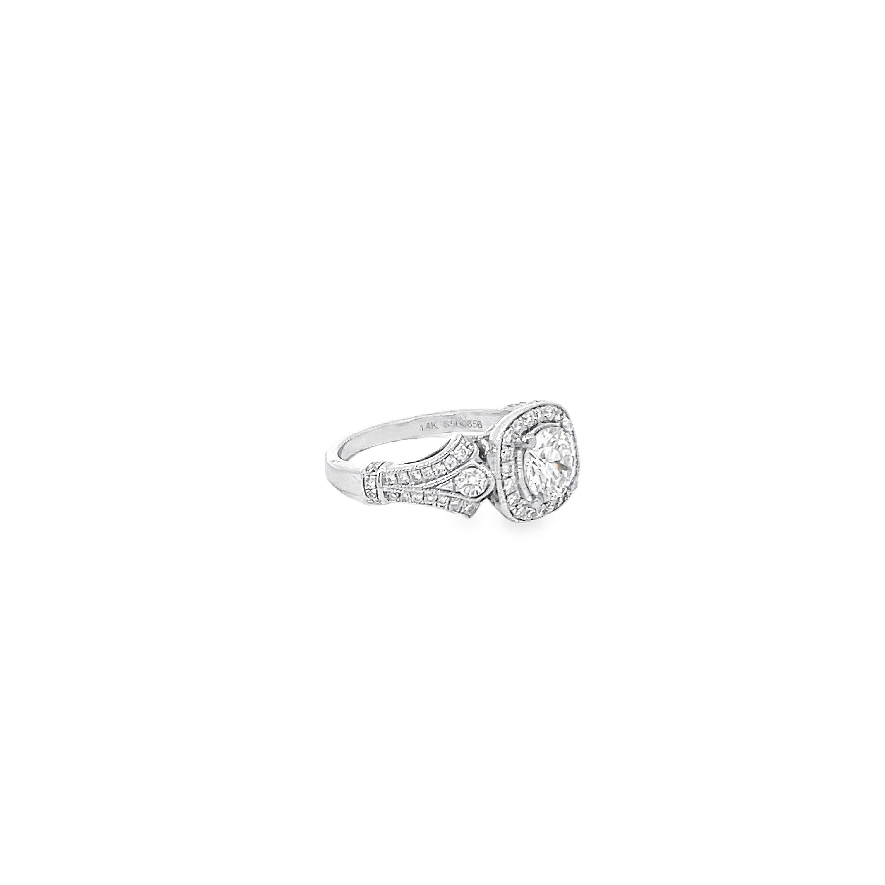White Gold Halo Style 1.25 Carats