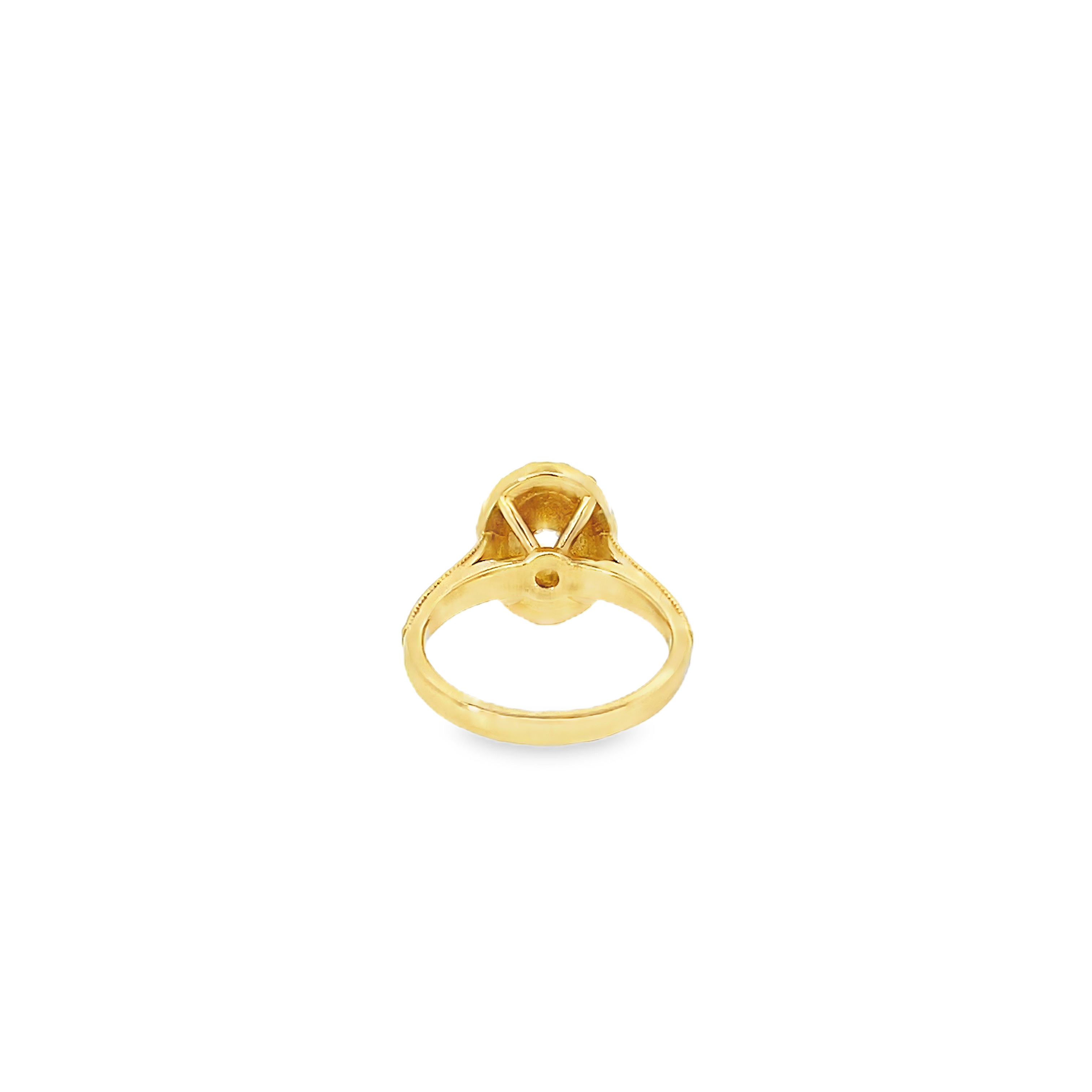 Yellow Gold Halo Style Ring 1.44 Carats