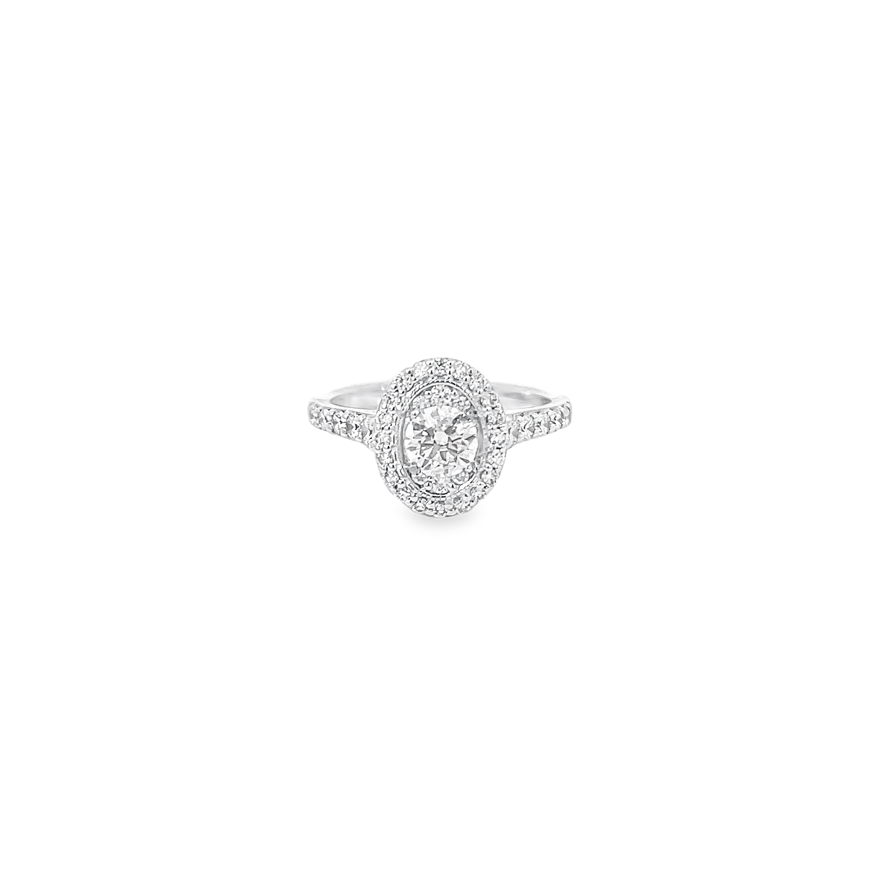 White Gold Halo Style 1.60 Carats Ring