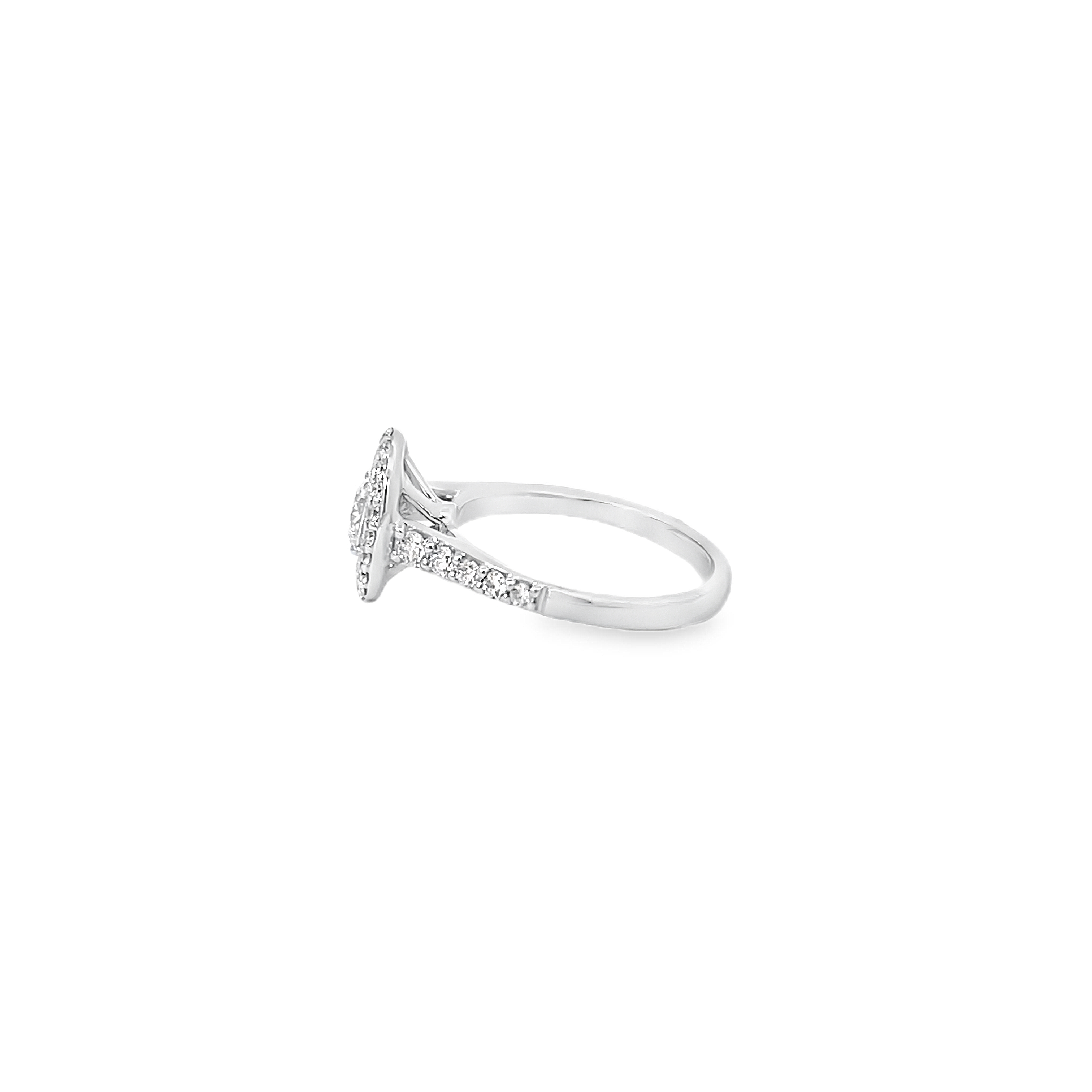 White Gold Halo Style 1.60 Carats Ring