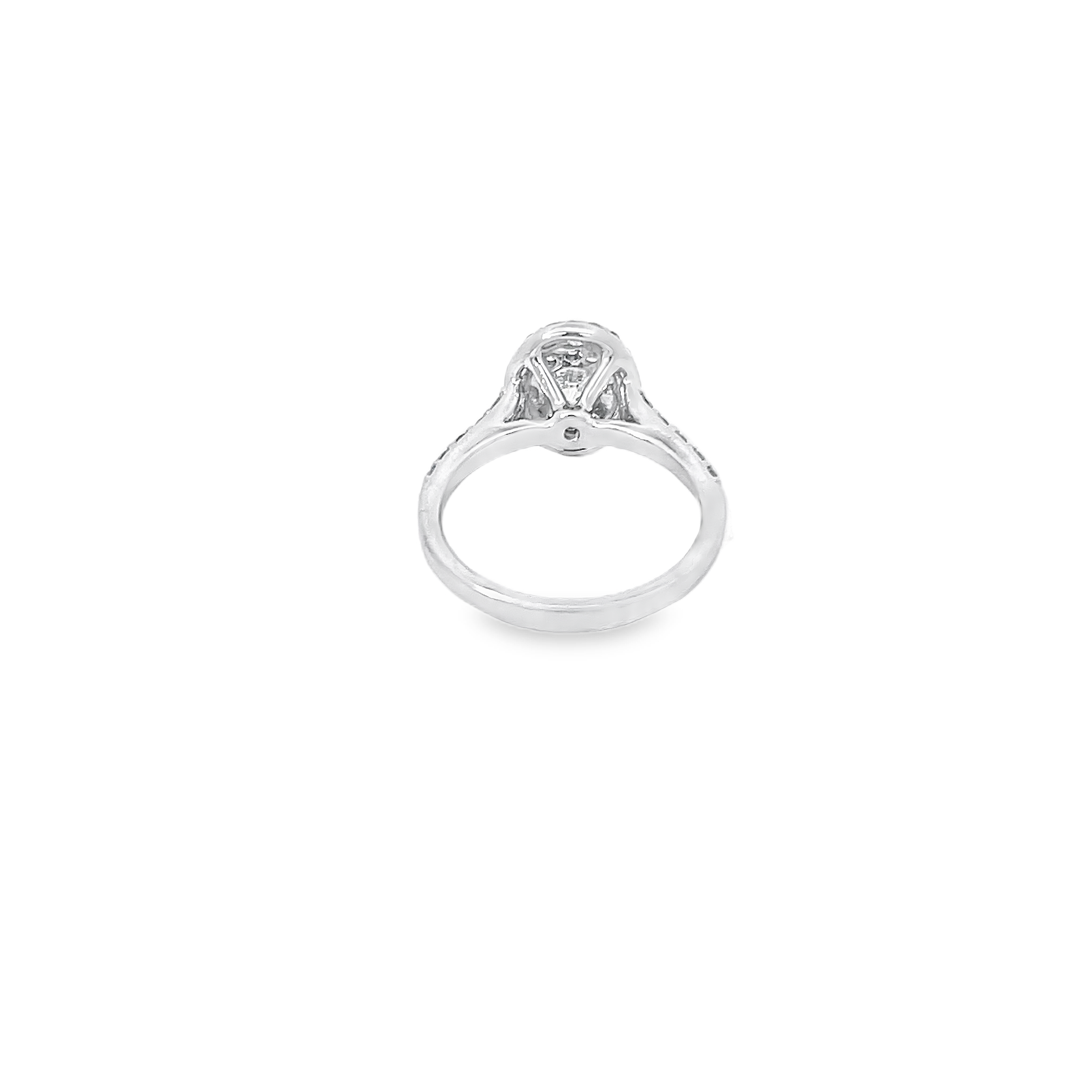 White Gold Halo Style 1.60 Carats Ring