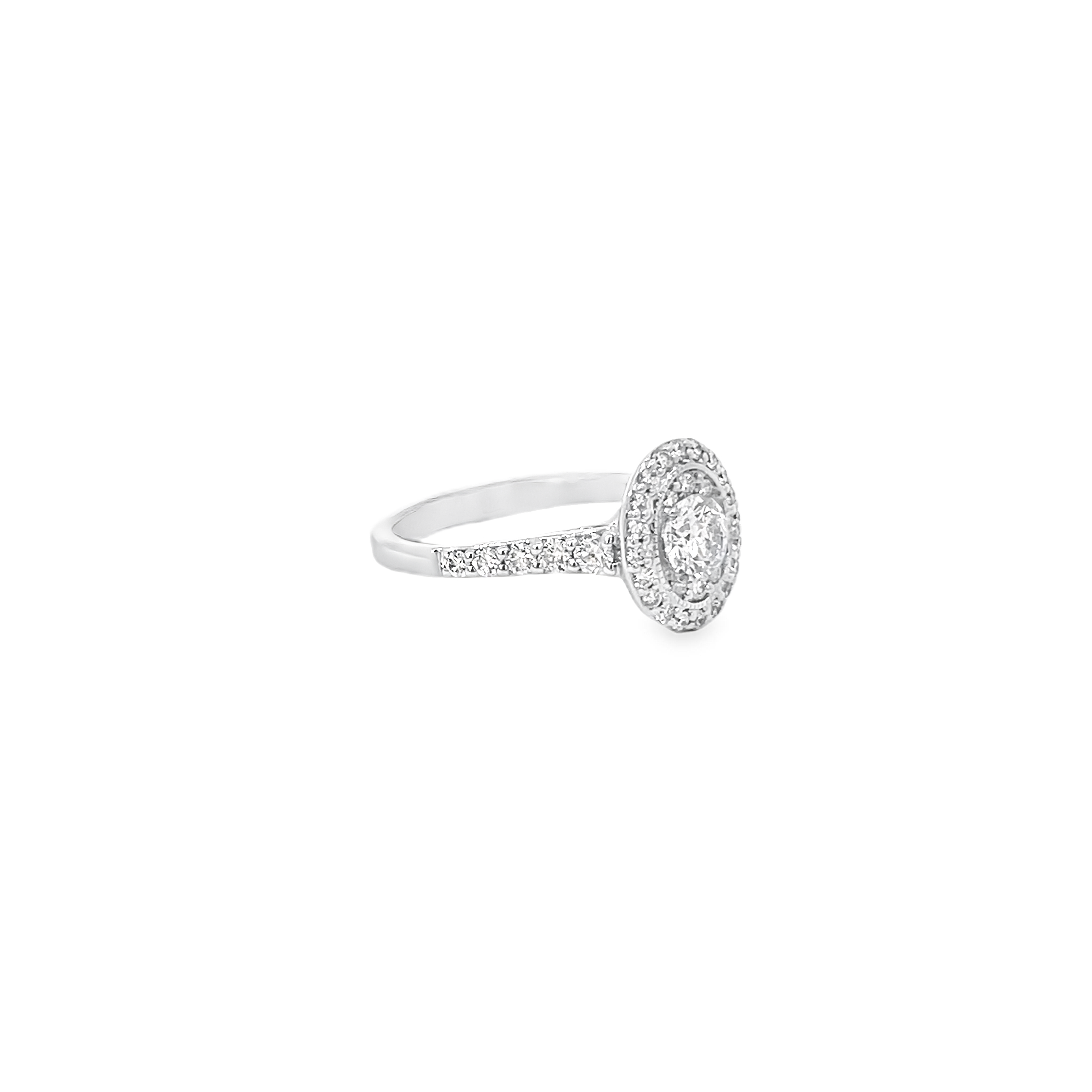 White Gold Halo Style 1.60 Carats Ring