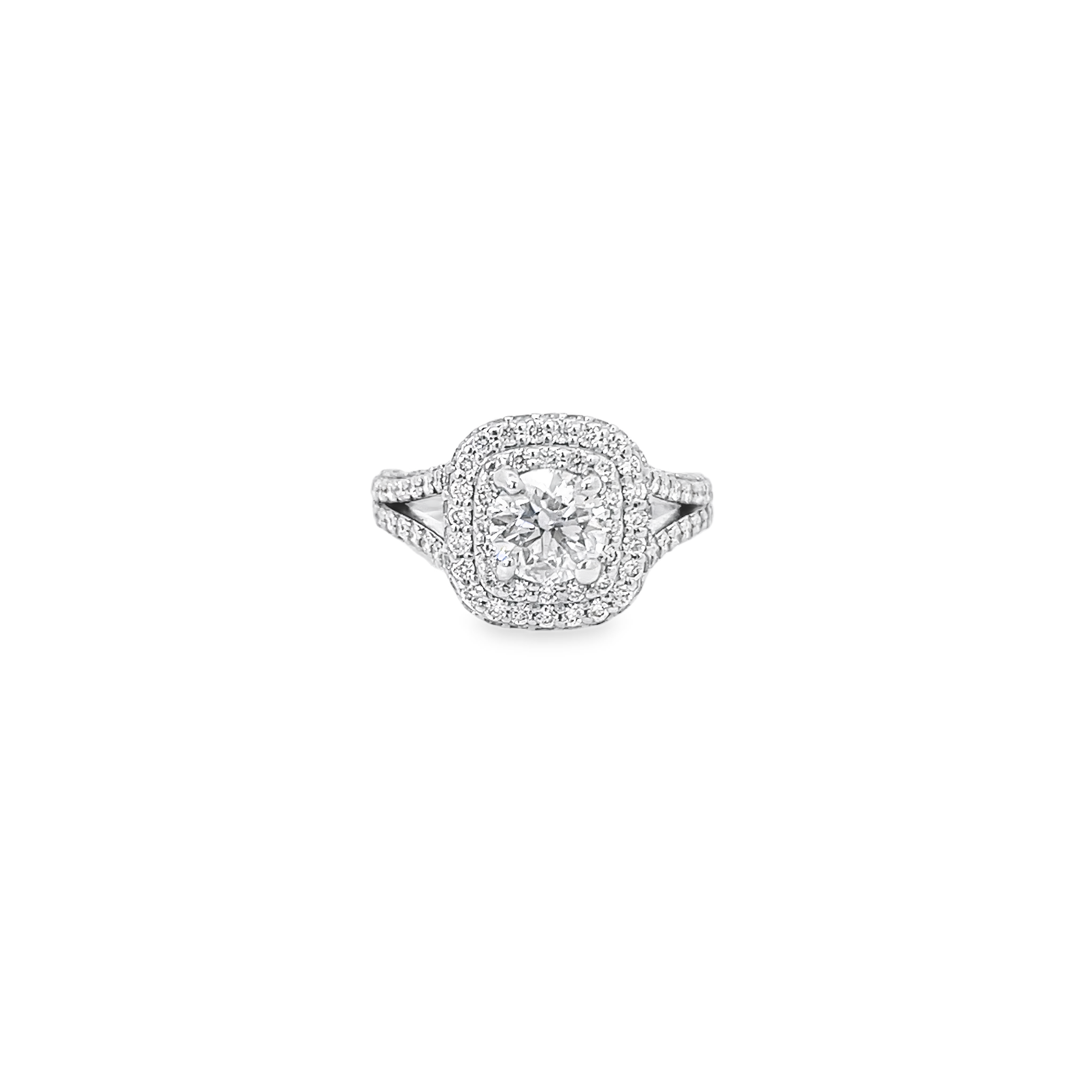 White Gold Double Halo 2.21 Carat Ring