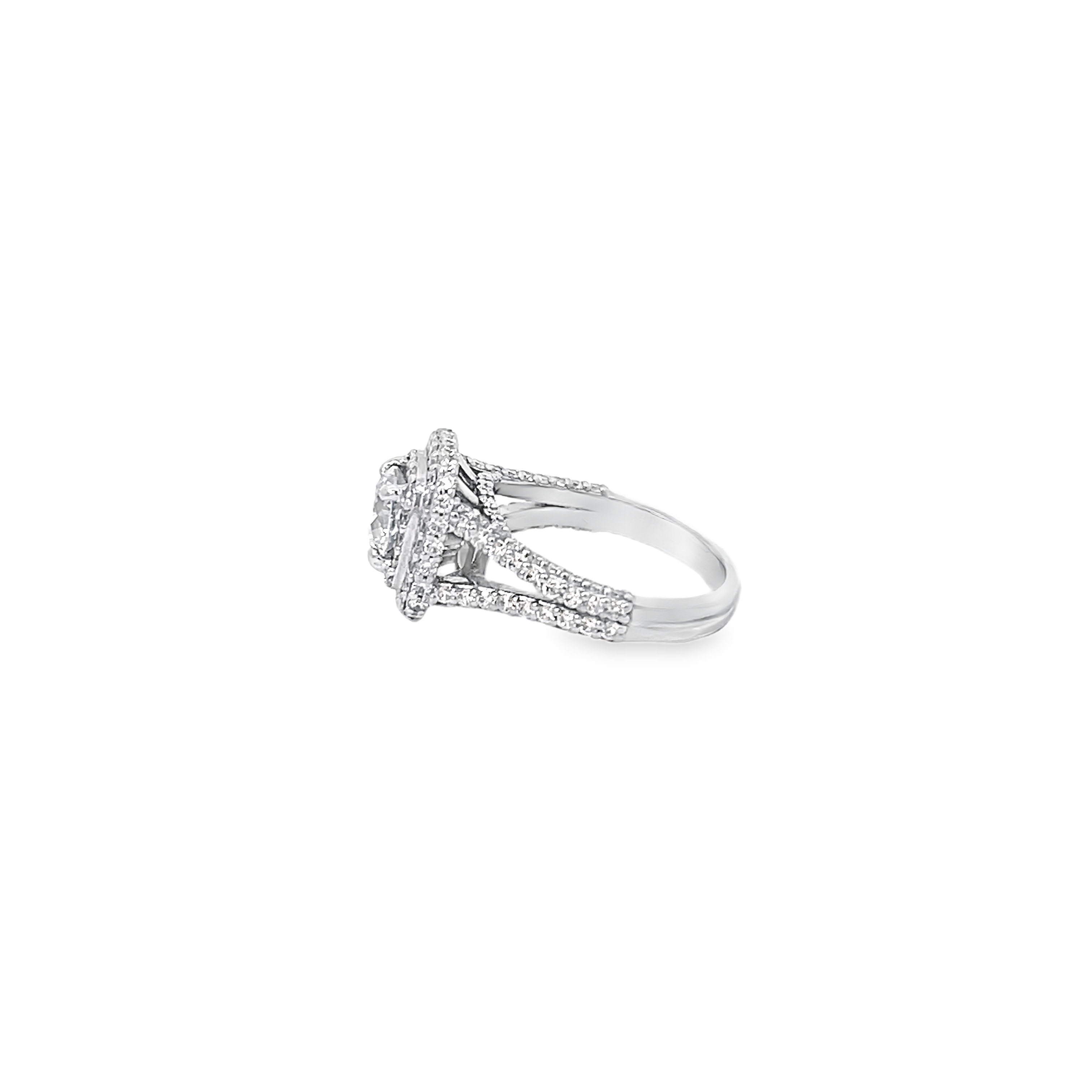 White Gold Double Halo 2.21 Carat Ring