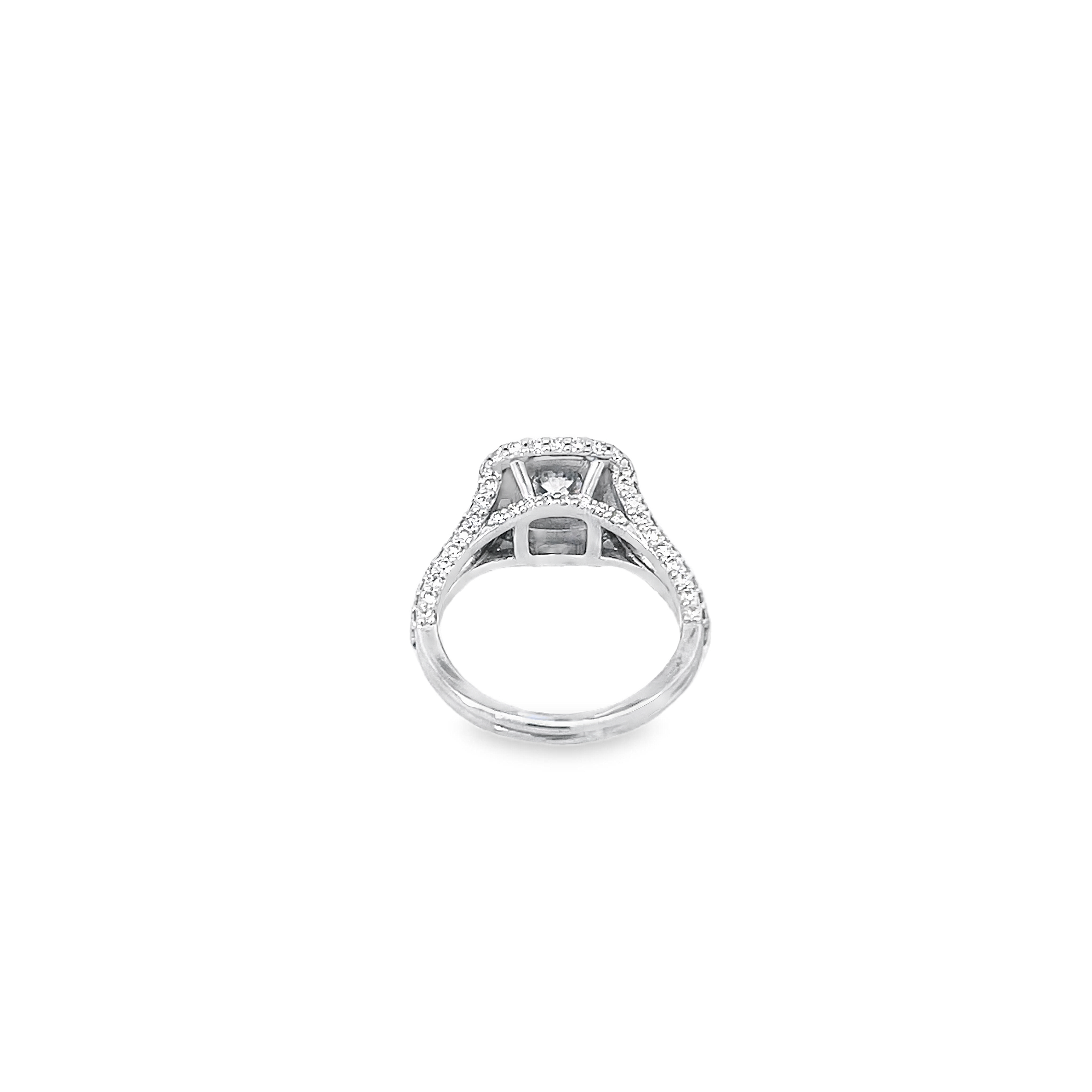 White Gold Double Halo 2.21 Carat Ring